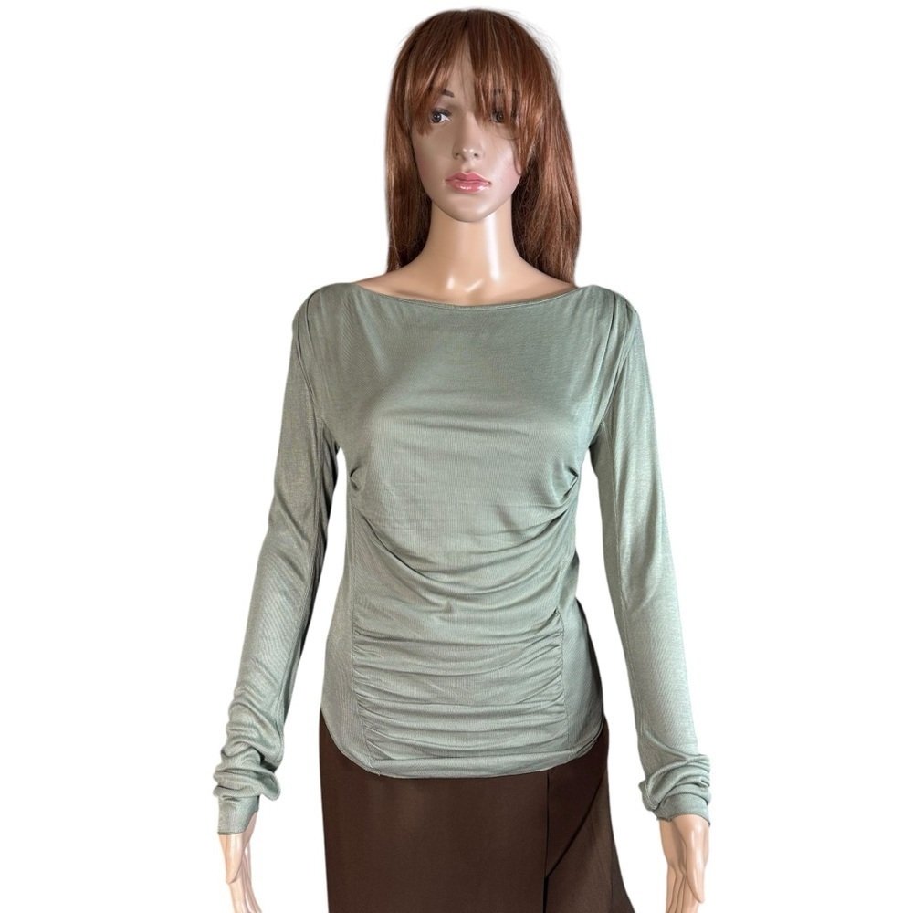 New Free People Intimately Night We Met Long Sleeve Olive Top Size S - Picture 2 of 9